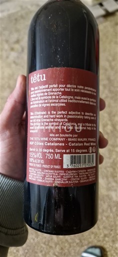 Languedoc a Roussillon Katalánská pobreží The Têtù Wine Company Têtu 2015