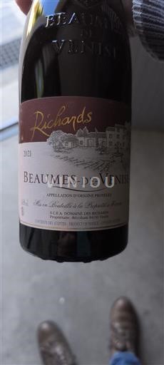Wines Rouge sec Richards 2021 France Rhône Valley Beaumes de Venise AOC