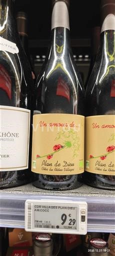 Vinhos Rouge sec Plan de Dieu - Côtes du Rhône Villages Un amour de… Non millésimé França Vale do Ródano Não especificado AOC