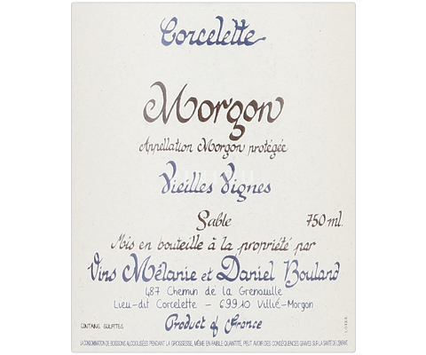 Beaujolais Morgon Domaine Daniel Bouland Corcelette Vieilles Vignes Sable 2024