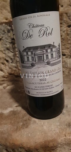 Bordeaux Saint-Émilion Grand Cru Château Rol 2022