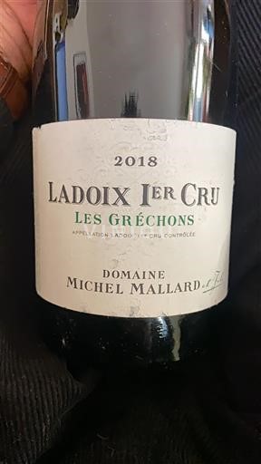 Borgoña No especificado Premier Cru Domaine Michel Mallard Les Gréchons 2018