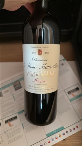 Bordeaux Margaux Domaine Rose Maucaillou 2019