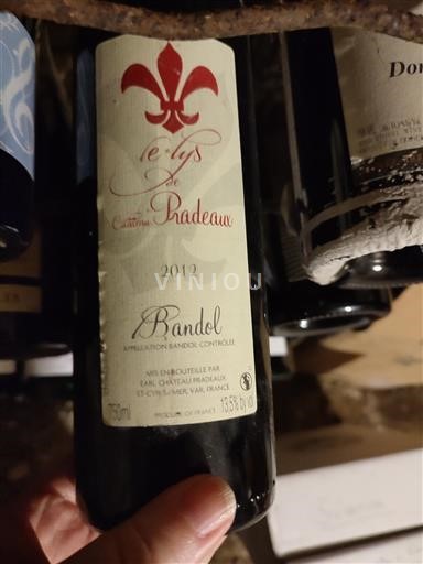 Provence Bandol Château Pradeaux Le Lys 2012