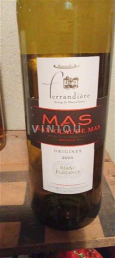 Languedoc in Roussillon Pays d'Oc Domaine Ferrandière Origines Blanc Eléancé 2020