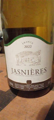 Vallée de la Loire Jasnières Jasmiere 2022