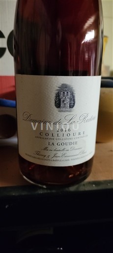 Roussillon Collioure La Rectorie La Goudie 2016