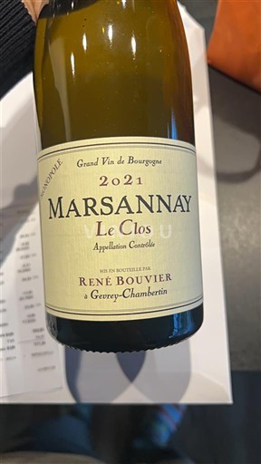 Bourgogne Marsannay René Bouvier Le Clos 2021