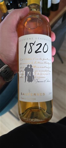 Bordeaux Sauternes Famille Lamothe 1820 2019