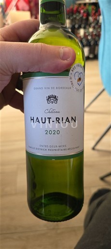 Bordeaux Entre-deux-mers Château Haut-Rian 2020