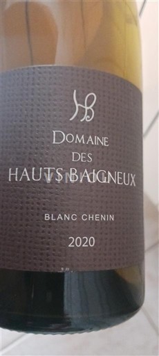 Loiredalen Vouvray Domaine S Hauts Baigneux Blanc Chenin 2020