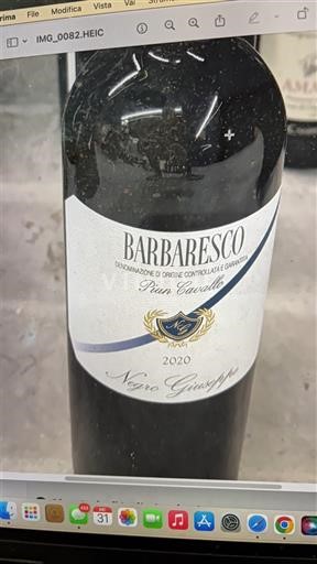 Piamonte Barbaresco Negro Giuseppe Pian Cavallo 2020
