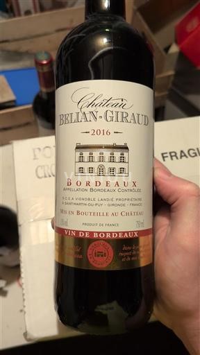 Bordeaux Château Bellan-Giraud 2016