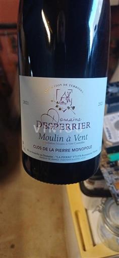 Beaujolais Moulin-à-vent Domaine Sperrier Clos de la Pierre Monopole 2021
