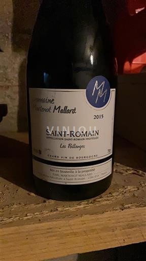 Burgundi Saint-Romain Domaine Moreyot Mallard Les Billanges 2015