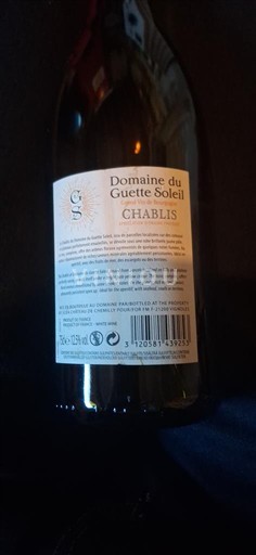 Burgundy Chablis Domaine Guette Soleil 2017