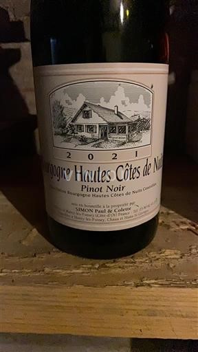 Borgoña No especificado Simon Paul & Colette Pinot Noir 2021