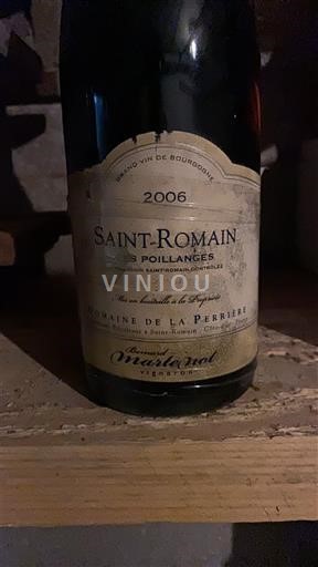 Burgundi Saint-Romain Domaine La Perrière Poillanges 2006