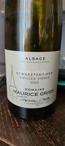 Alsacia Domaine Maurice Griss Gewurztraminer Vieilles Vignes 2023