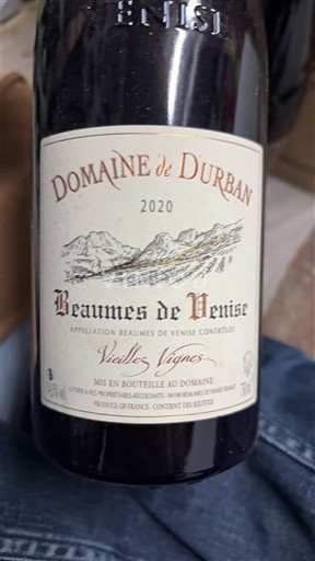Valle del Rodano Beaumes de Venise Domaine Durban Vieilles Vignes 2020