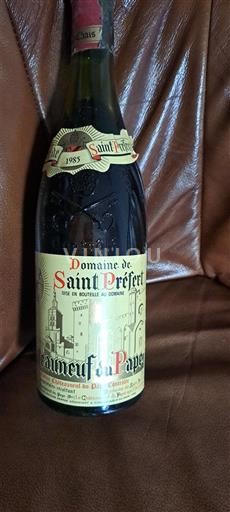 Valle del Ródano Châteauneuf-du-Pape. Domaine Saint Préfert 1985