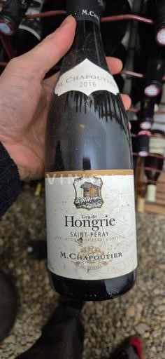 Thung lũng Rhône Saint-Péray M. Chapoutier Domaine de Hongrie 2016
