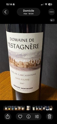 Linguadoca e Rossiglione Città di Carcassonne Domaine L'Estagnère Sans Sulfite 2017