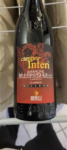 Vénétie Amarone della Valpolicella Brunelli Campo Inferi 2016