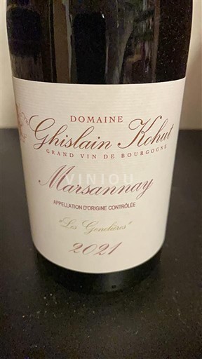 Bourgogne Marsannay Domaine Ghislain Kohut Les Genelières 2021