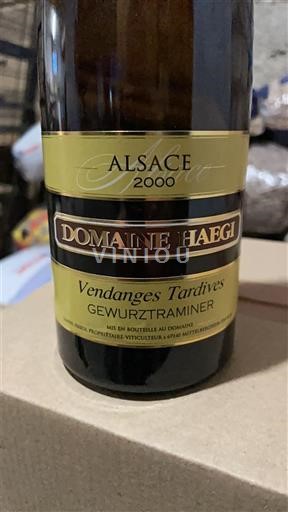 Alsacia Domaine Haegi Vendanges Tardives Gewurztraminer 2000