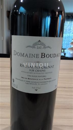 Roussillon Rivesaltes Domaine Boudau Rivesaltes Grenat sur Grains 2021