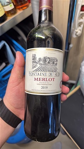 Languedoc ja Roussillon Pays d'Oc Fontaine du Sud Merlot 2019