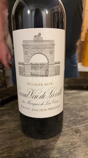 Bordeaux Saint-Julien Leoville Las Cases Grand Vin de Léoville du Marquis de Las Cases 2015