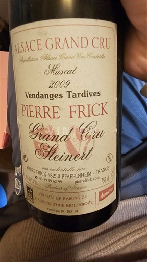 Elzas Alsace Grand Cru Grand Cru Pierre Frick Grand Cru Steinert Vendanges Tardives 2009