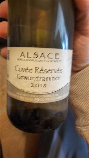 Alsacia Domaine Mittnacht Réservée Gewurztraminer 2018