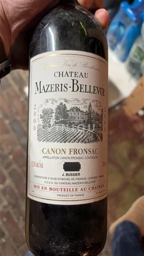Bordeaux Canon-Fronsac Château Mazéris-Bellevue 2000