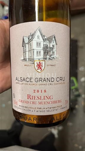 Elsass Riesling Grand Cru Domaine Edouard Faller Grand Cru Muenchberg 2018