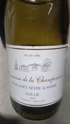 Vine Blanc sec Domaine La Champinière 2022 Frankrig Loire-dalen Muscadet-Sèvre-et-Maine AOC