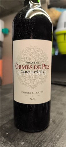 Bordeaux Saint-Estèphe ORMES DE PEZ 2022