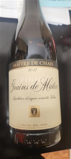 Valais Maître de Chais Grains de Malice 2017