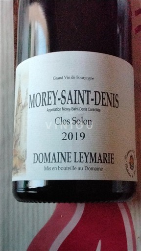Burgundy Morey-Saint-Denis Domaine Leymarie Clos Solon 2019