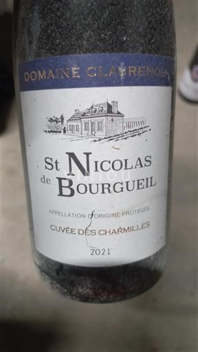 Víno Rouge sec Cuvée des Charmilles Domaine S Clairneaux 2021 Francie Údolí Loiry Saint-Nicolas-De-Bourgueil AOC