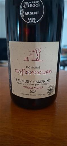 Vine Rouge sec Vieilles Vignes Domaine S Frémonclairs 2023 Frankrig Loire-dalen Saumur-Champigny AOC
