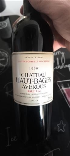 Bordeaux Pauillac Château Haut-Bages Averous 1999