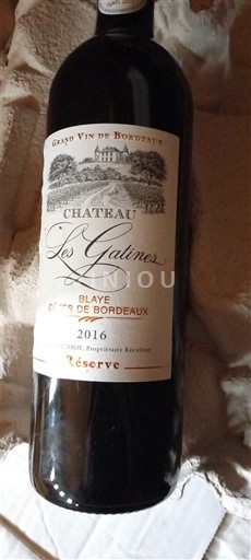 Bordeaux Blaye-Côtes-de-Bordeaux Château Les Gatines Réserve 2016