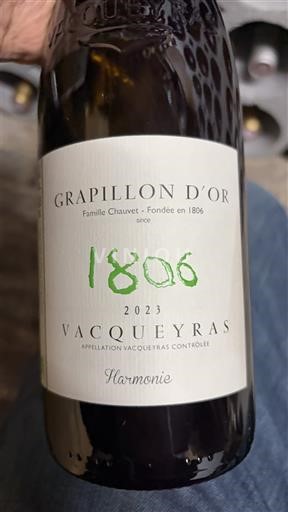 Vallée du Rhône Vacqueyras Grapillon d'Or Harmonie 2023