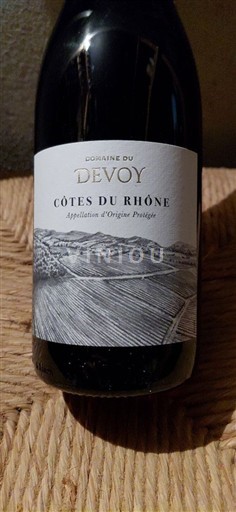 Rượu vang Rouge sec Domaine Devoy 2022 Pháp Thung lũng Rhône Côtes-du-rhône AOC