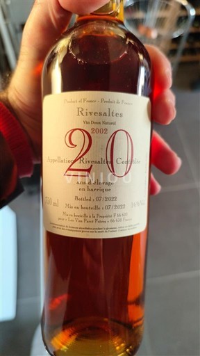 Roussillon Rivesaltes Les Vins Parcé Frères 20 ans d'élevage en barrique 2002