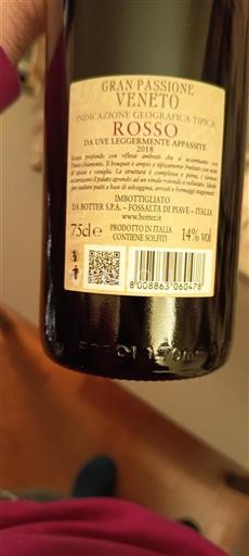 Vénétie Veneto Gran Passione Rosso 2018