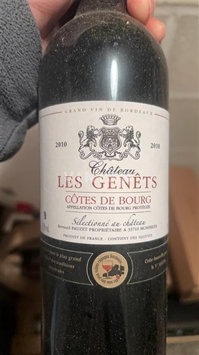 Bordeaux Côtes de Bourg Château Les Genets 2010
